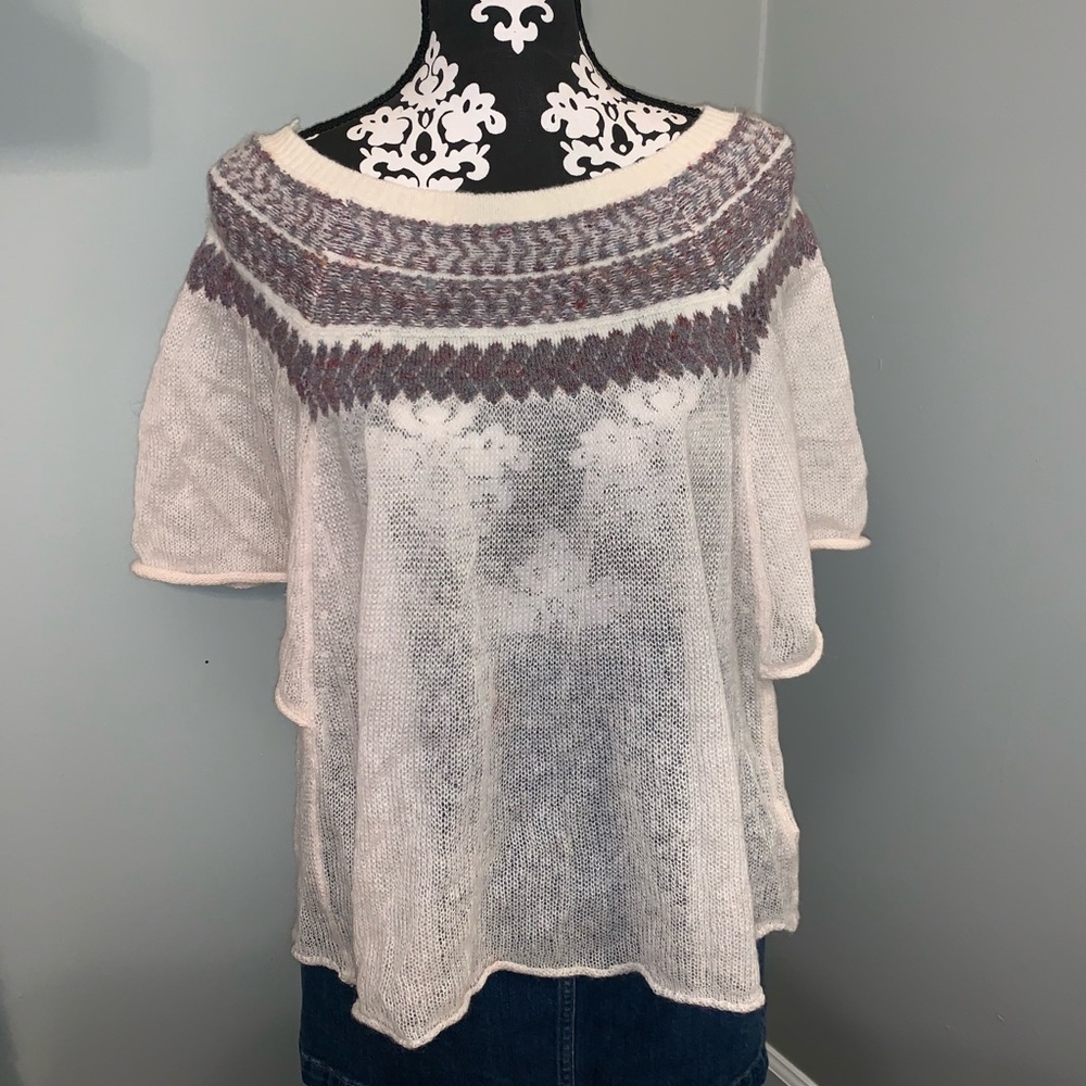 Free people SM sweater sheer boho